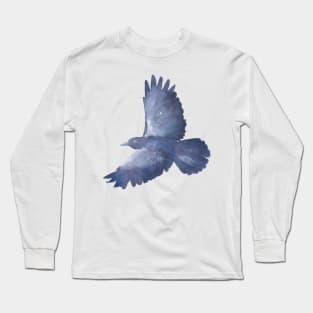 Crow, watercolor painting Long Sleeve T-Shirt
